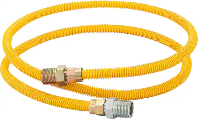 Front. Smart Choice - 6' x 3/8" OD Coated Gas Connector Kit.