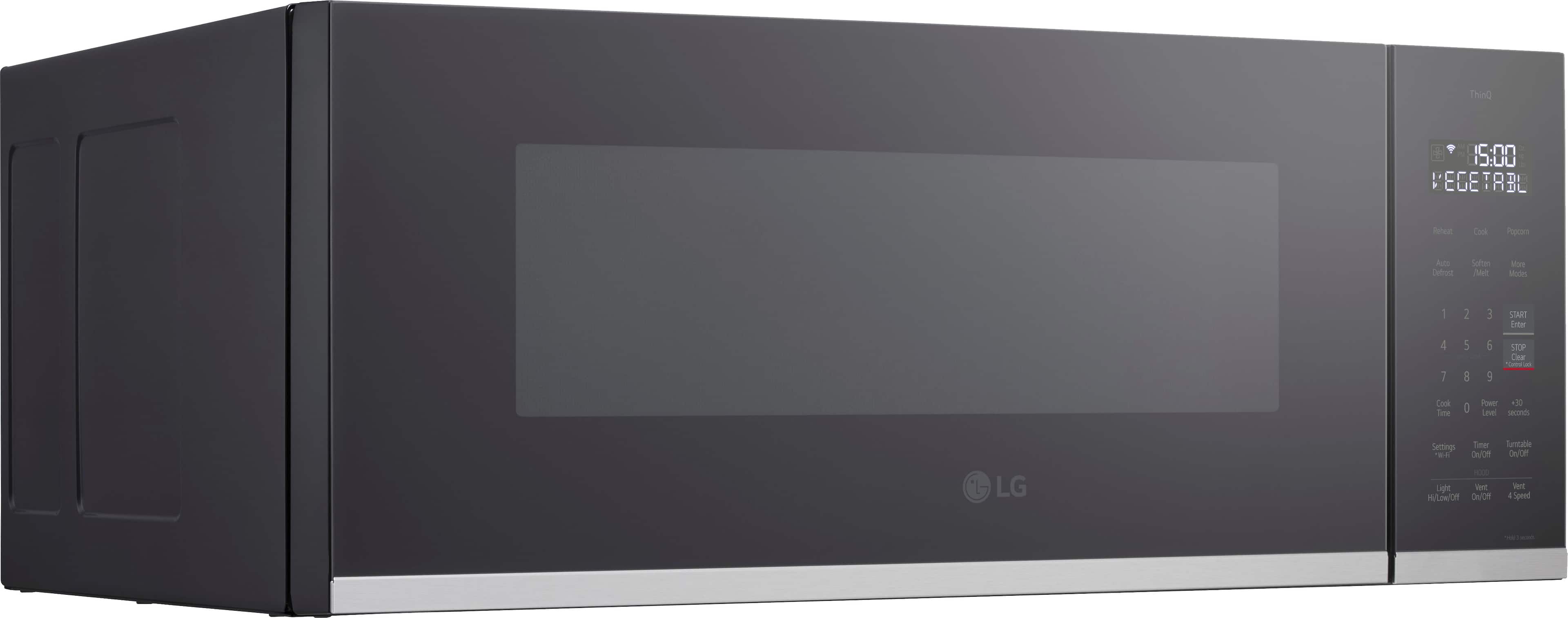 Angle. LG - 1.3 Cu. Ft. Low-Profile Over-The-Range Microwave with EasyClean - Black.