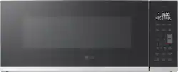 LG - 1.3 Cu. Ft. Low-Profile Over-The-Range Microwave with Zero Clearance Door - Black - Front_Zoom