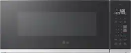 LG - 1.3 Cu. Ft. Low-Profile Over-The-Range Microwave with Zero Clearance Door - Black