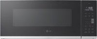 LG - 1.3 Cu. Ft. Low-Profile Over-The-Range Microwave with EasyClean - Black - Front_Zoom
