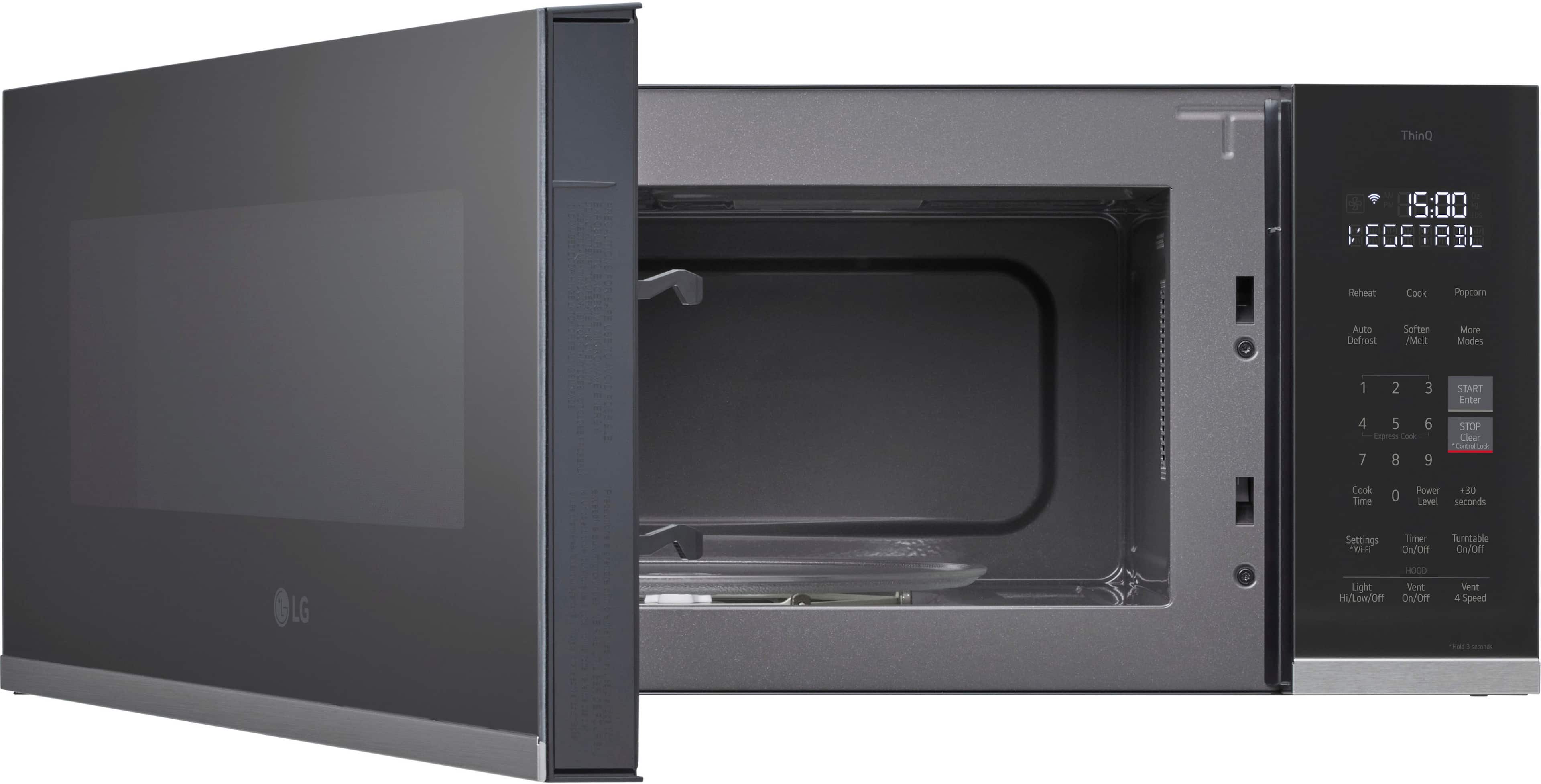 Alt View 11. LG - 1.3 Cu. Ft. Low-Profile Over-The-Range Microwave with EasyClean - Black.