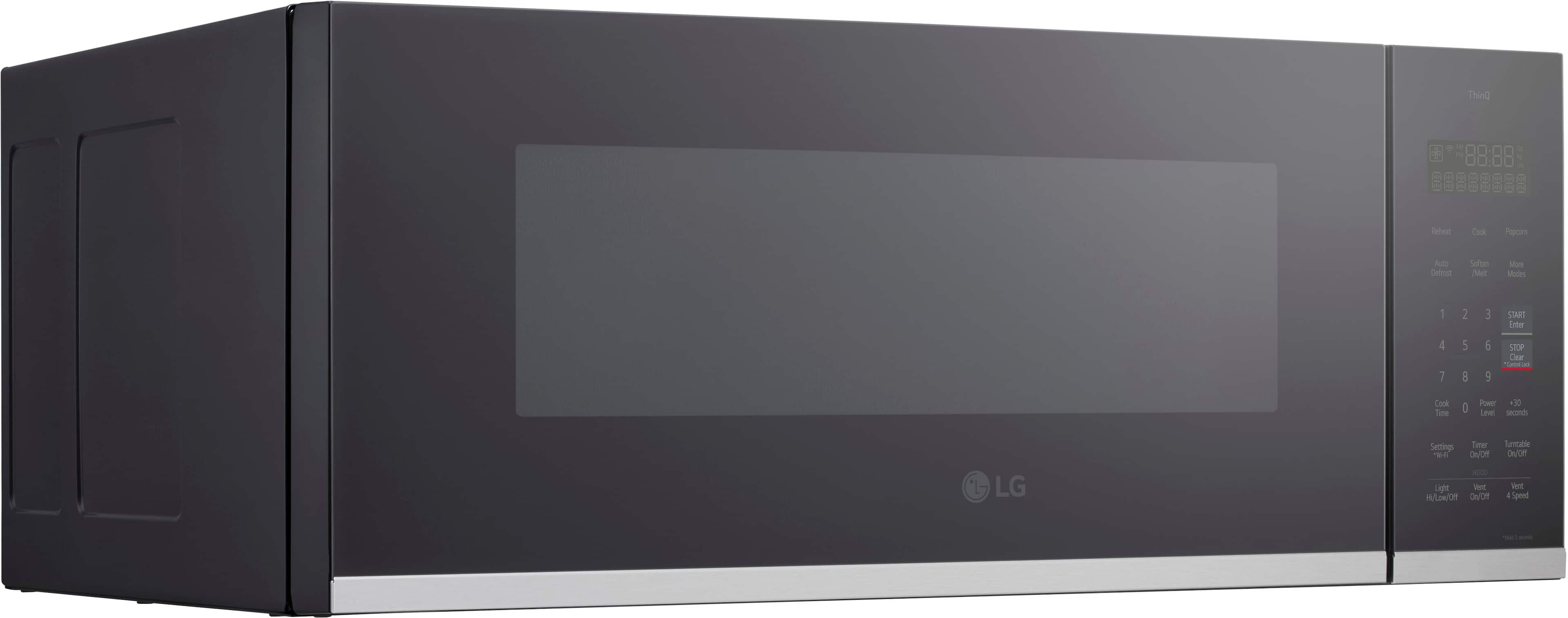 Alt View 15. LG - 1.3 Cu. Ft. Low-Profile Over-The-Range Microwave with EasyClean - Black.