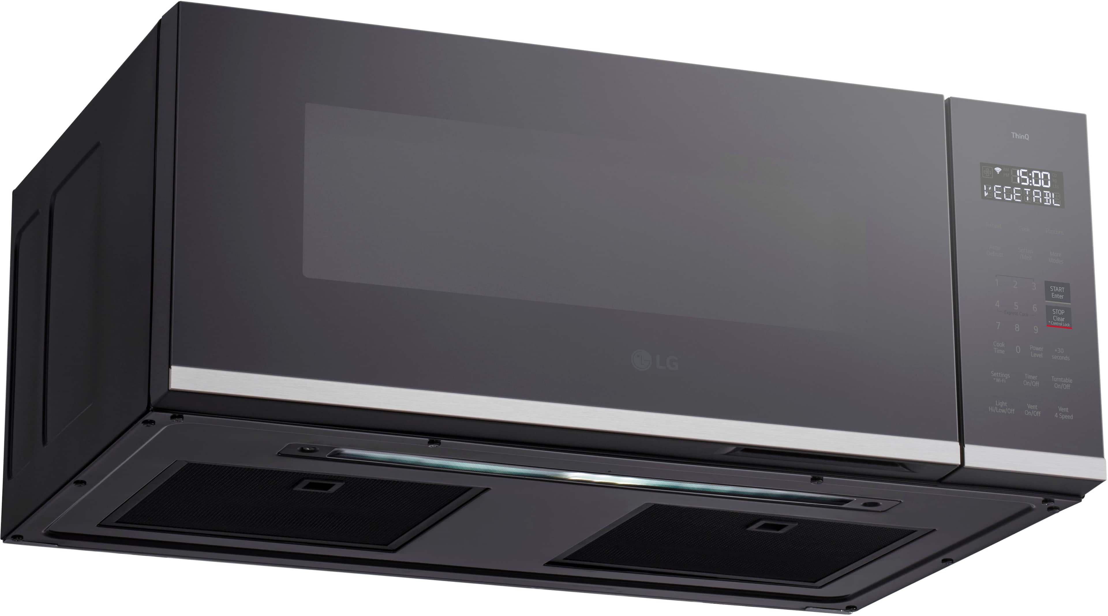 Alt View 16. LG - 1.3 Cu. Ft. Low-Profile Over-The-Range Microwave with EasyClean - Black.