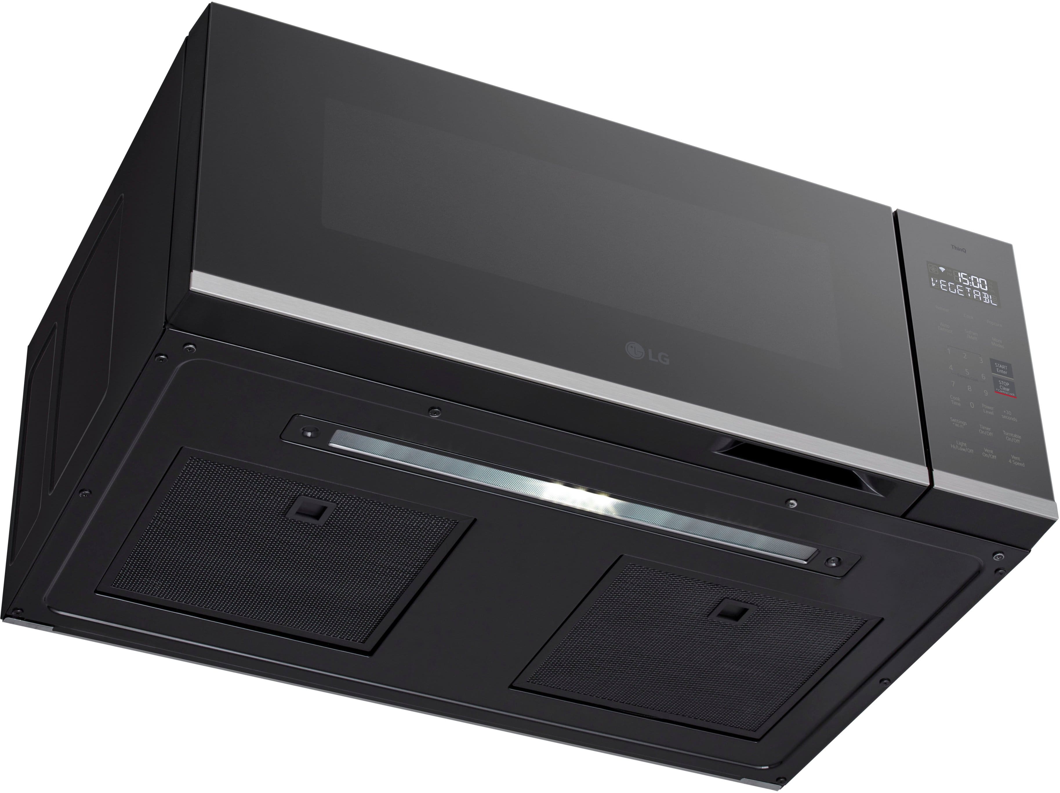 Alt View 17. LG - 1.3 Cu. Ft. Low-Profile Over-The-Range Microwave with EasyClean - Black.