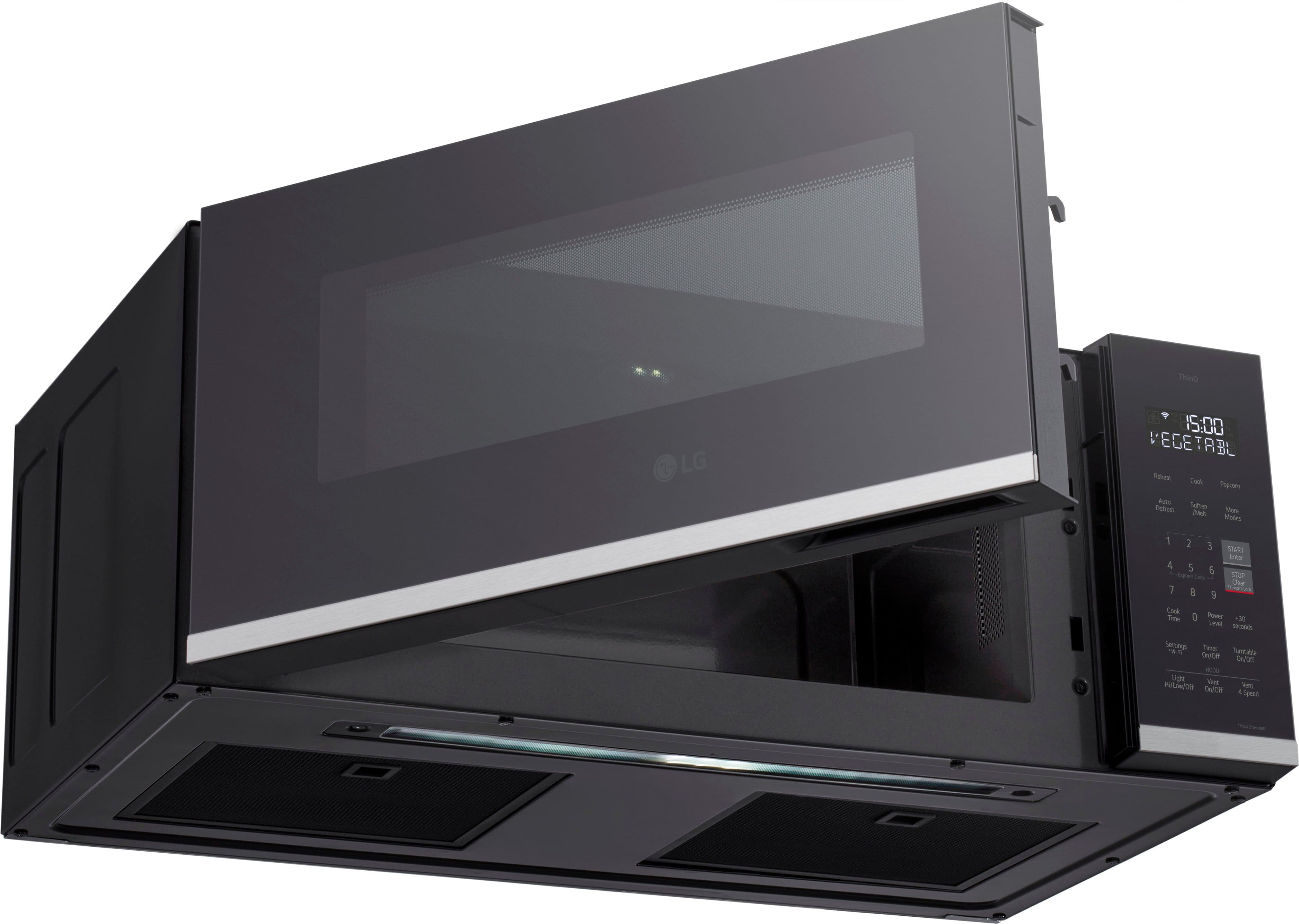 Alt View 18. LG - 1.3 Cu. Ft. Low-Profile Over-The-Range Microwave with EasyClean - Black.