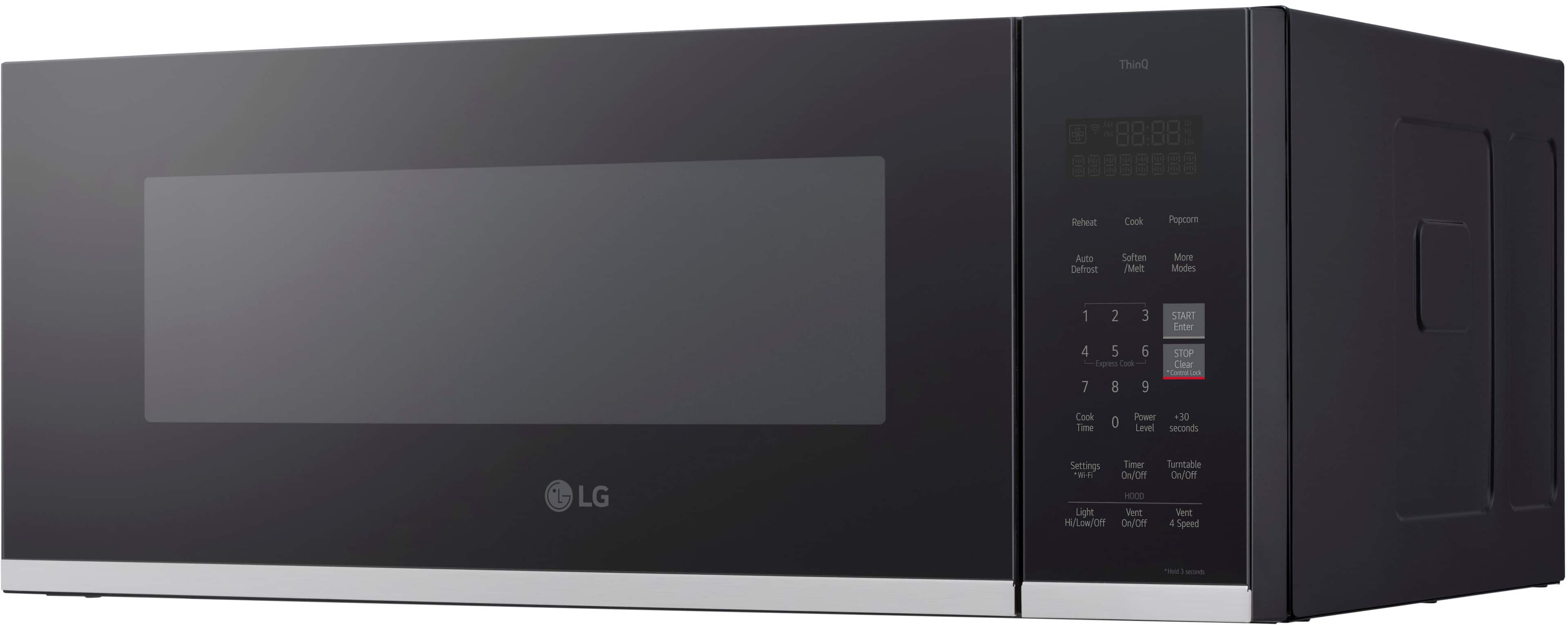 Alt View 19. LG - 1.3 Cu. Ft. Low-Profile Over-The-Range Microwave with EasyClean - Black.