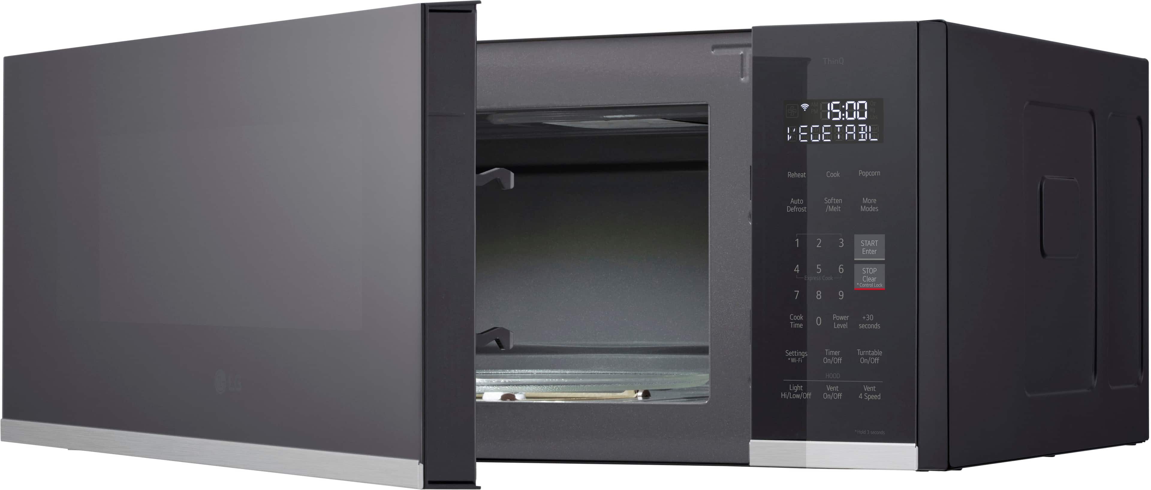 Alt View 22. LG - 1.3 Cu. Ft. Low-Profile Over-The-Range Microwave with EasyClean - Black.