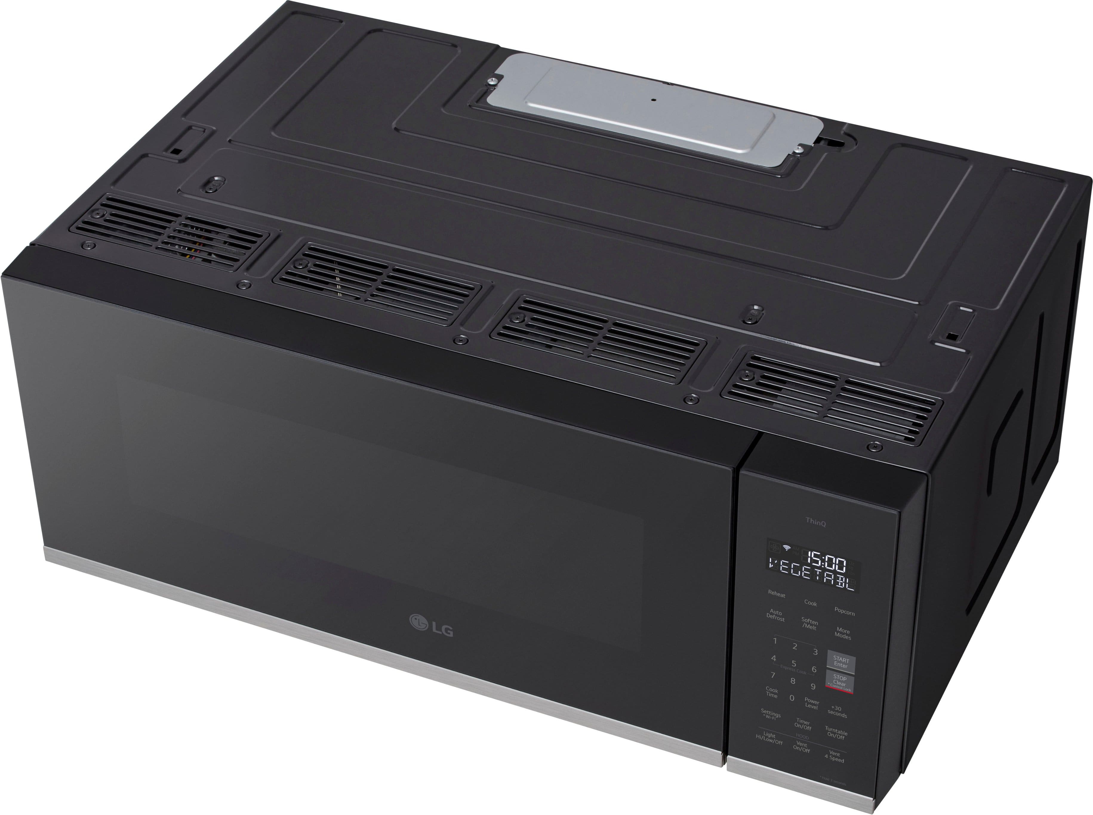 Alt View 24. LG - 1.3 Cu. Ft. Low-Profile Over-The-Range Microwave with EasyClean - Black.