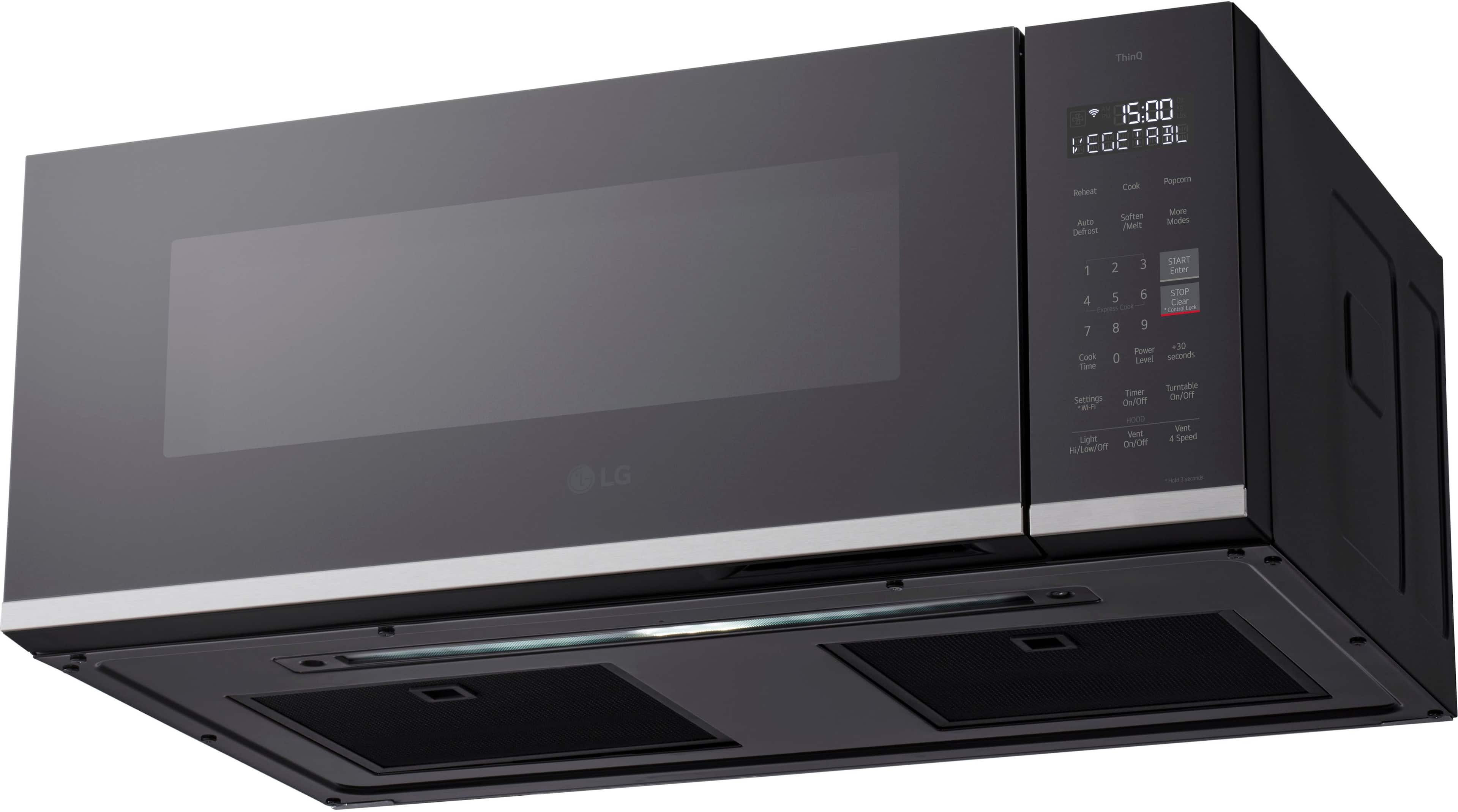 Alt View 25. LG - 1.3 Cu. Ft. Low-Profile Over-The-Range Microwave with EasyClean - Black.
