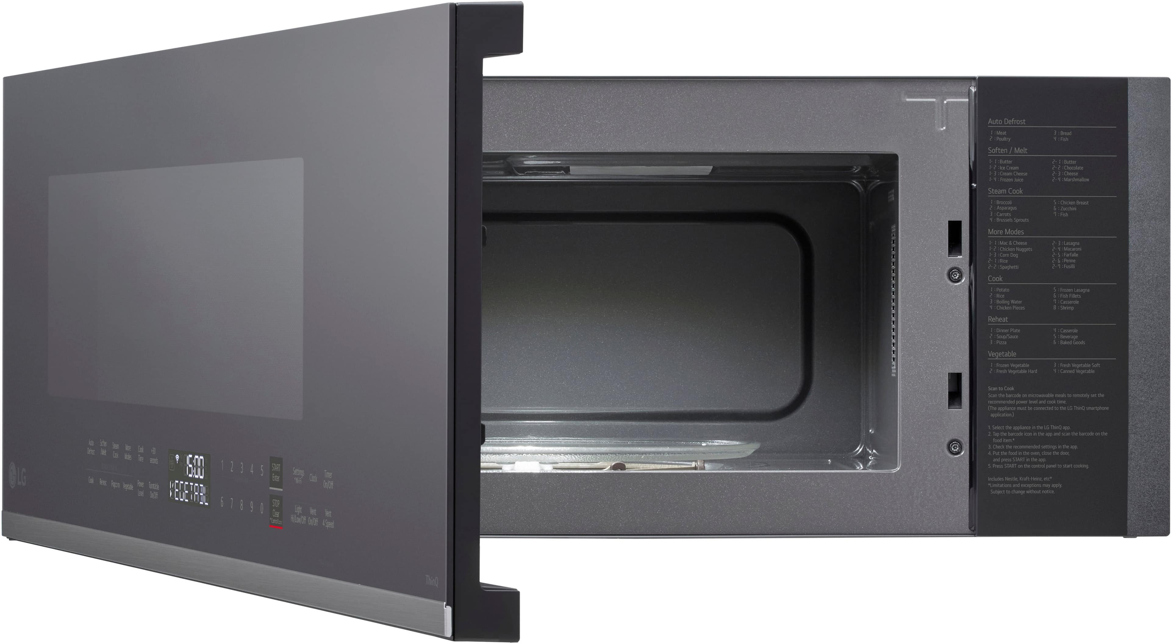 Alt View 11. LG - 1.3 Cu. Ft. Low-Profile Over-The-Range Microwave with Sensor Cook and EasyClean - Black.