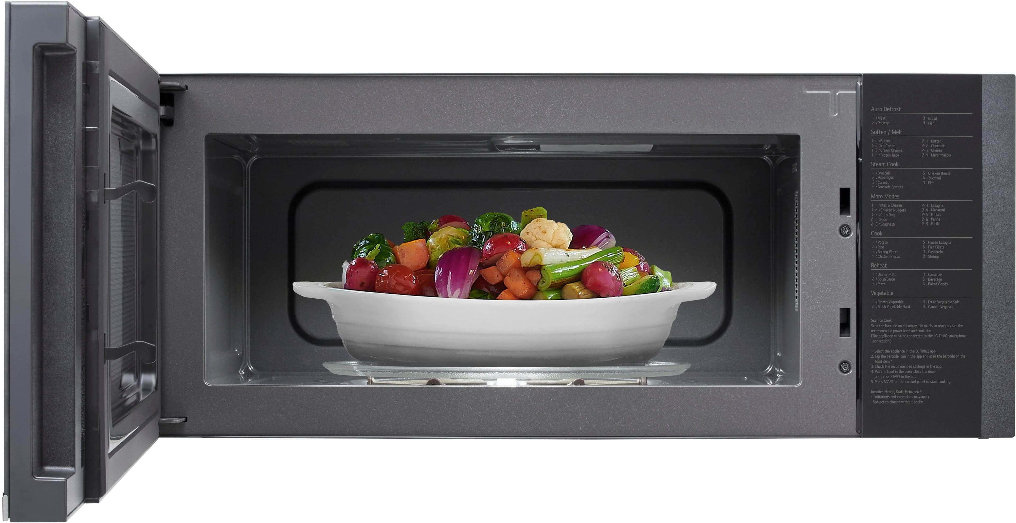 Alt View 13. LG - 1.3 Cu. Ft. Low-Profile Over-The-Range Microwave with Sensor Cook and EasyClean - Black.