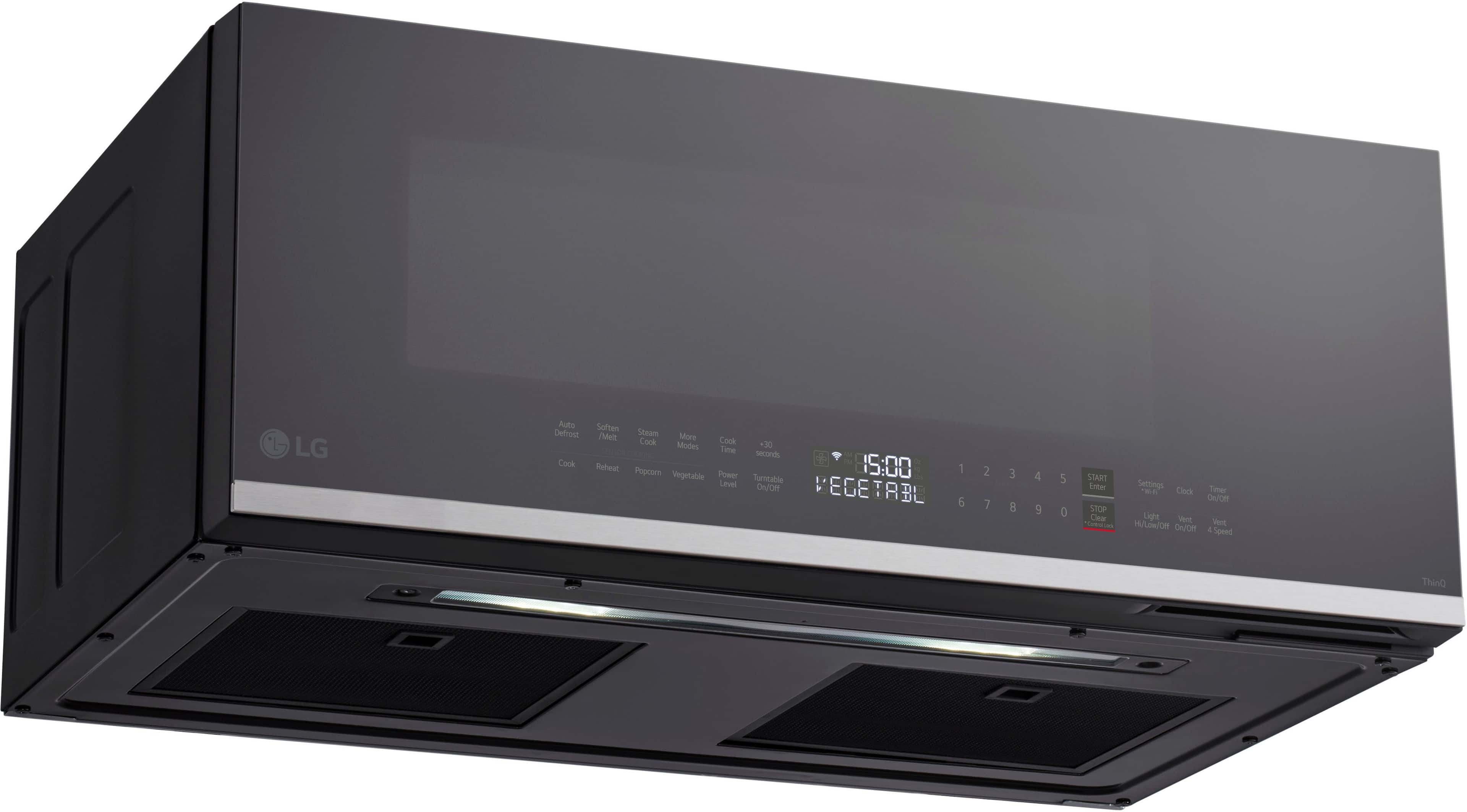 Alt View 16. LG - 1.3 Cu. Ft. Low-Profile Over-The-Range Microwave with Sensor Cook and EasyClean - Black.
