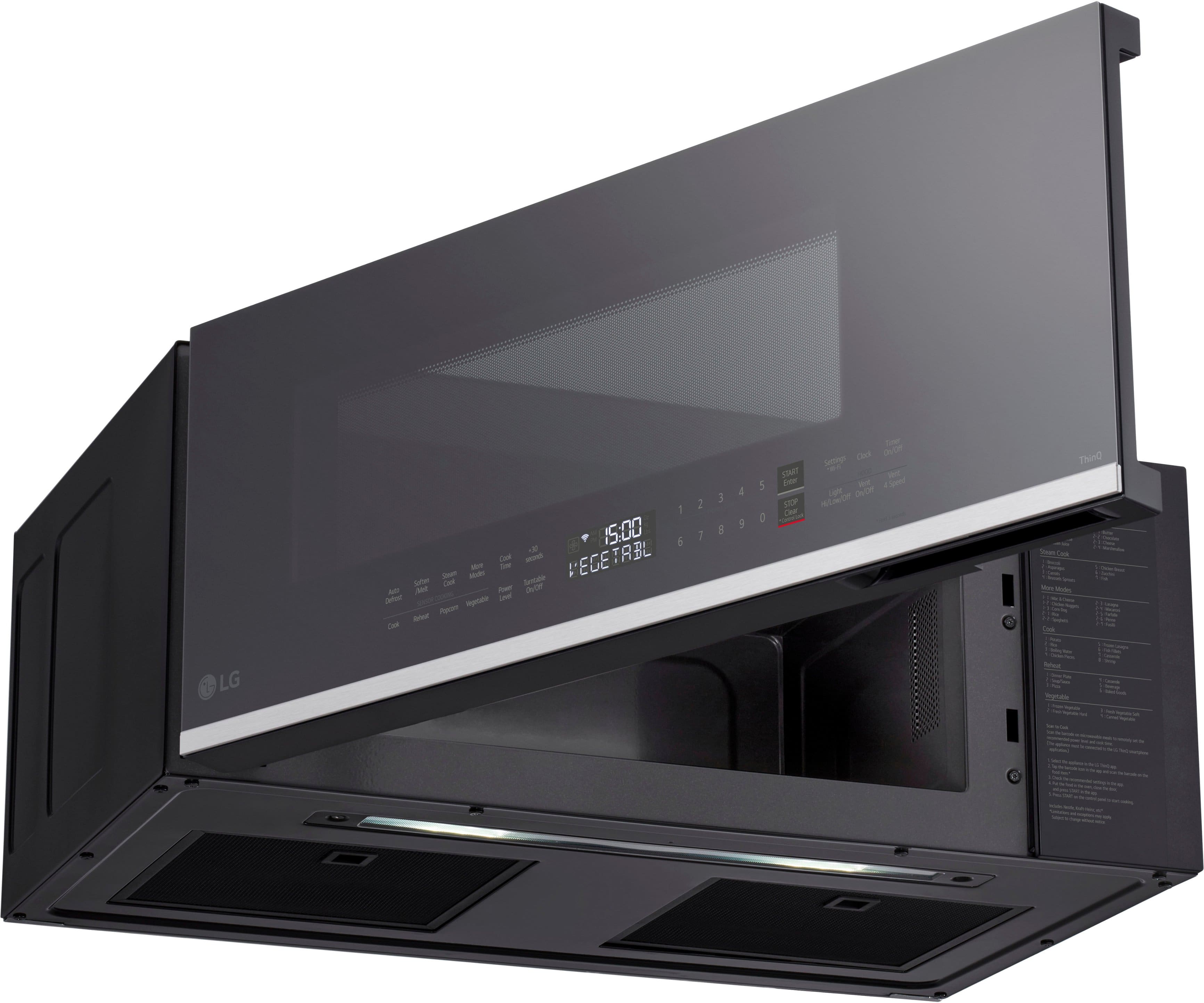 Alt View 18. LG - 1.3 Cu. Ft. Low-Profile Over-The-Range Microwave with Sensor Cook and EasyClean - Black.