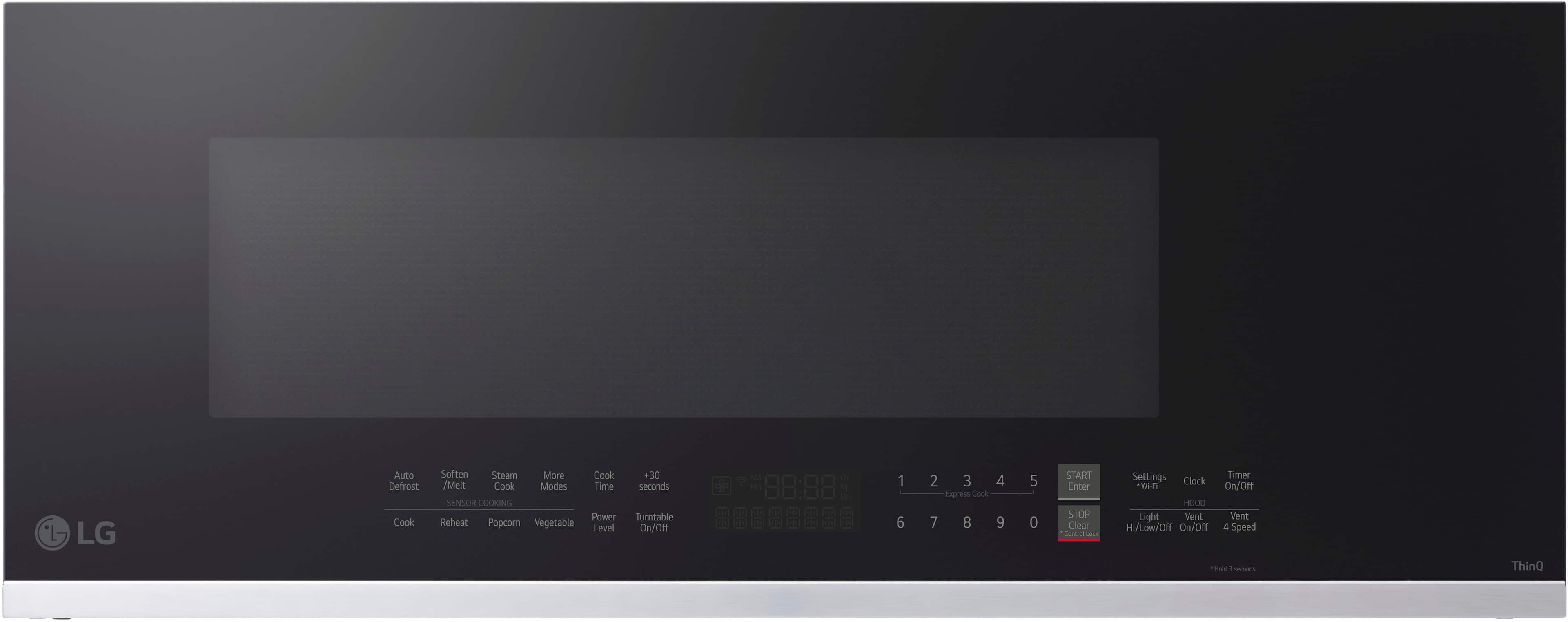 Alt View 1. LG - 1.3 Cu. Ft. Low-Profile Over-The-Range Microwave with Sensor Cook and EasyClean - Black.