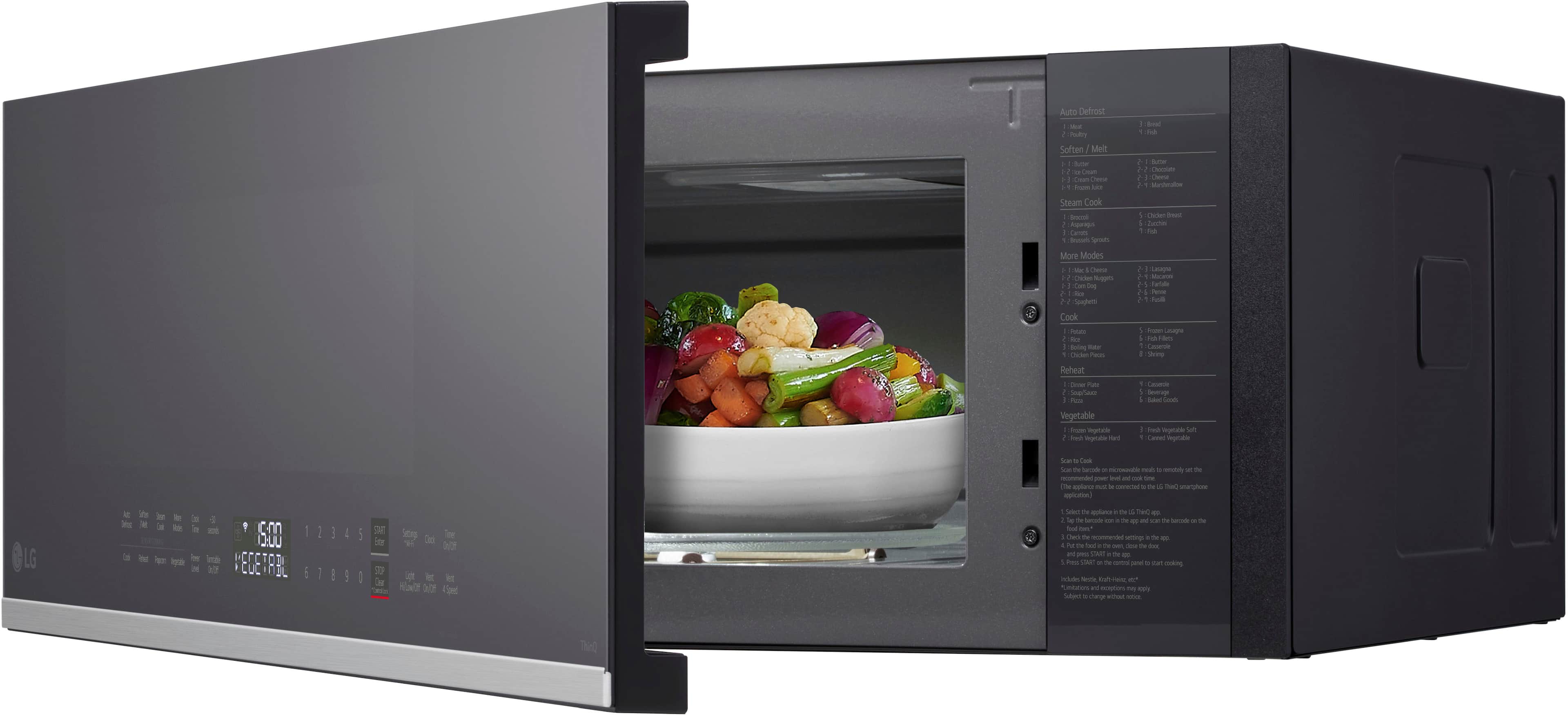 Alt View 23. LG - 1.3 Cu. Ft. Low-Profile Over-The-Range Microwave with Sensor Cook and EasyClean - Black.