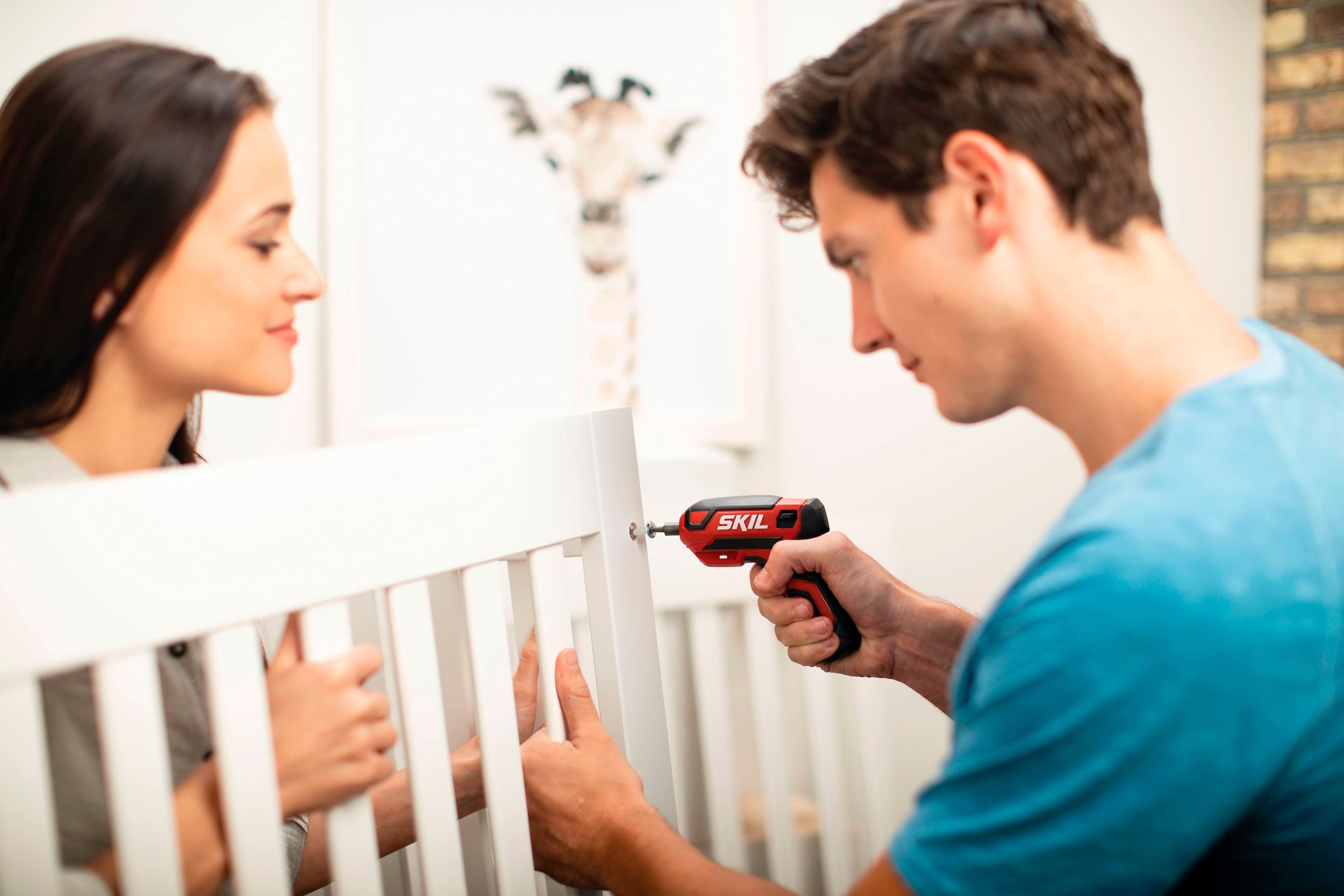 Alt View 13. Skil - SKIL Rechargeable 4V CordlessPistol Grip Screwdriver with kit - red/black.