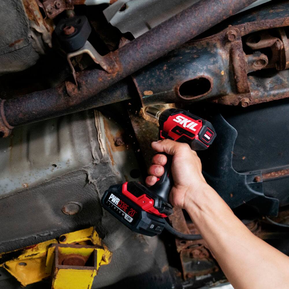 Alt View 13. Skil - SKIL PWR CORE 20 Brushless 20V 3/8 IN. Compact Impact Wrench Kit - Black/Red.