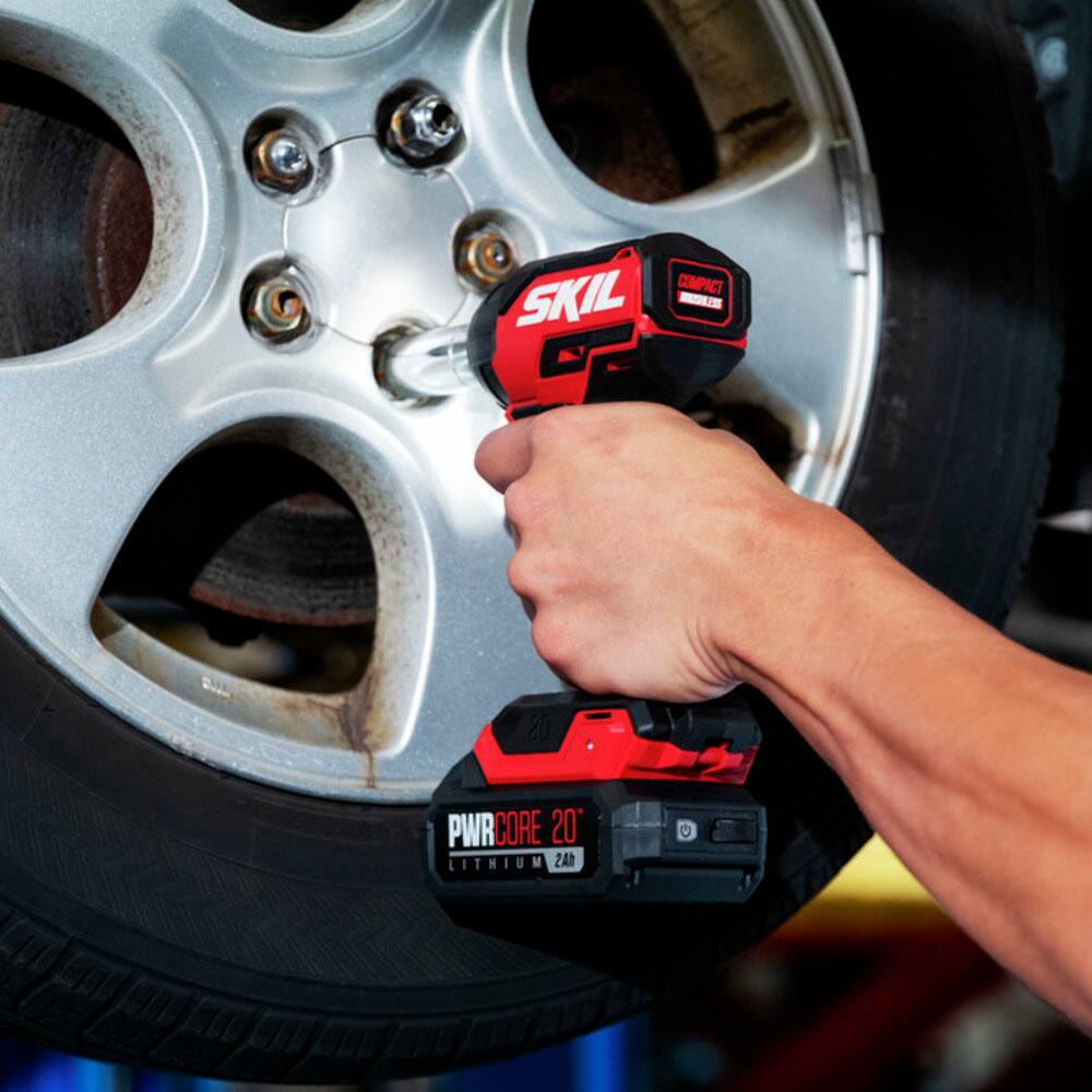 Alt View 14. Skil - SKIL PWR CORE 20 Brushless 20V 3/8 IN. Compact Impact Wrench Kit - Black/Red.