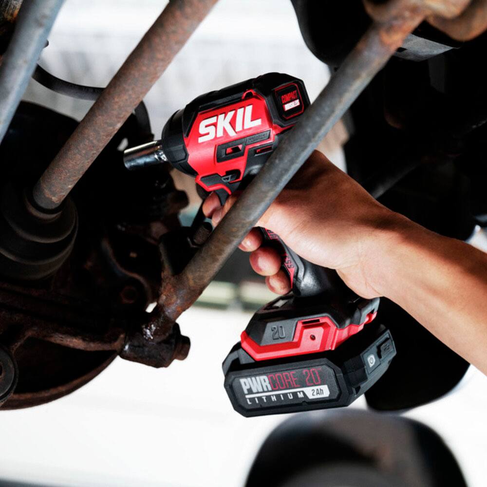 Alt View 15. Skil - SKIL PWR CORE 20 Brushless 20V 3/8 IN. Compact Impact Wrench Kit - Black/Red.