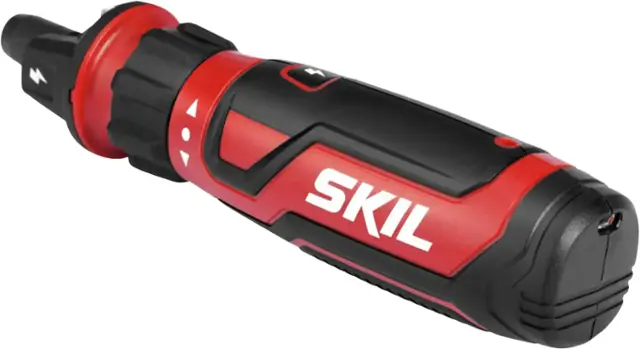 Angle. Skil - SKIL Rechargeable 4V  Screwdriver with Circuit Sensor Technology - red/black.