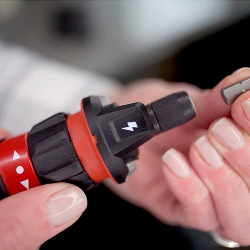 Alt View 15. Skil - SKIL Rechargeable 4V  Screwdriver with Circuit Sensor Technology - red/black.