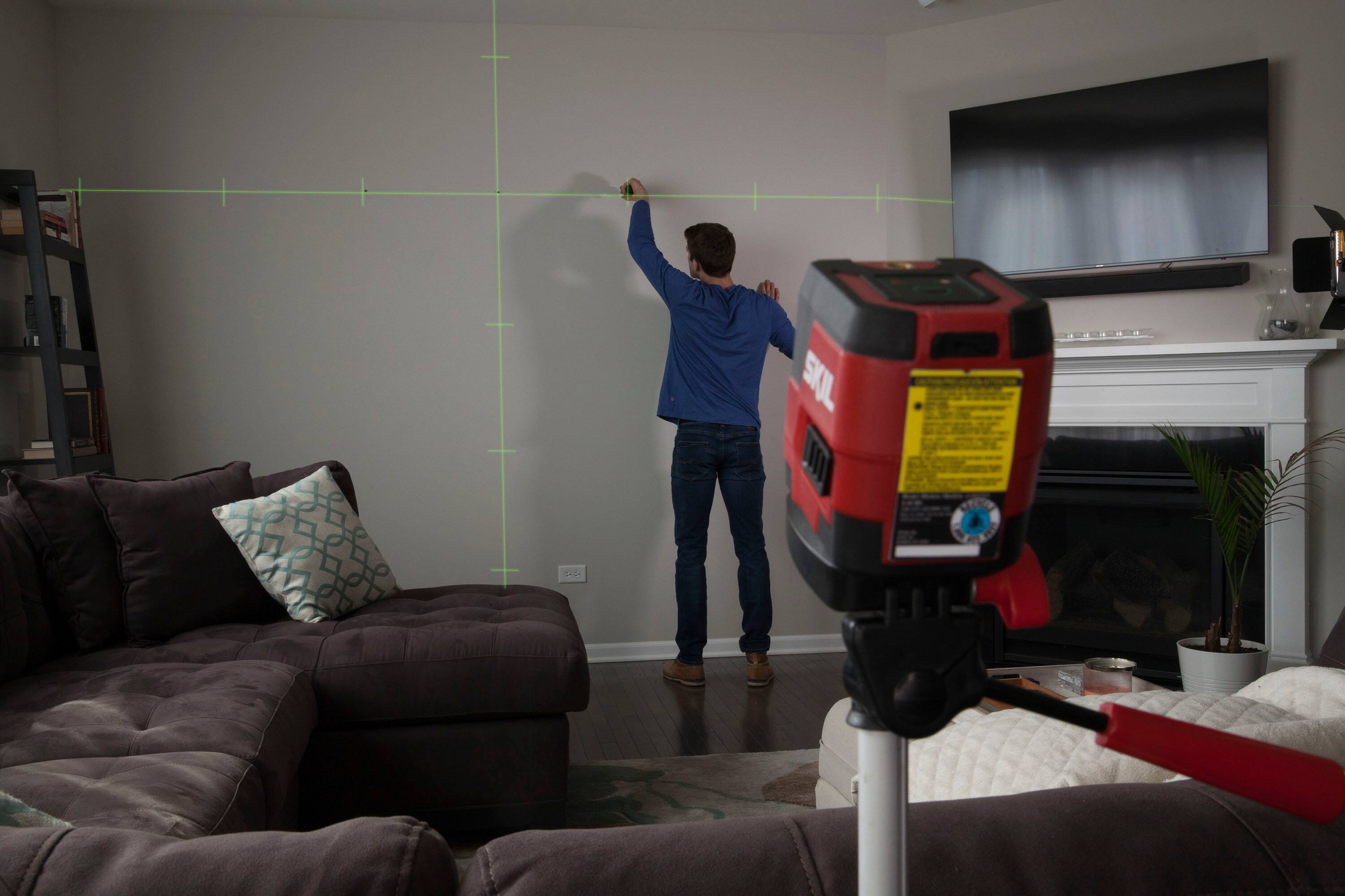 Alt View 12. Skil - SKIL Self-Leveling Green Cross Line Laser with Projected Measuring Marks - Black/Red.