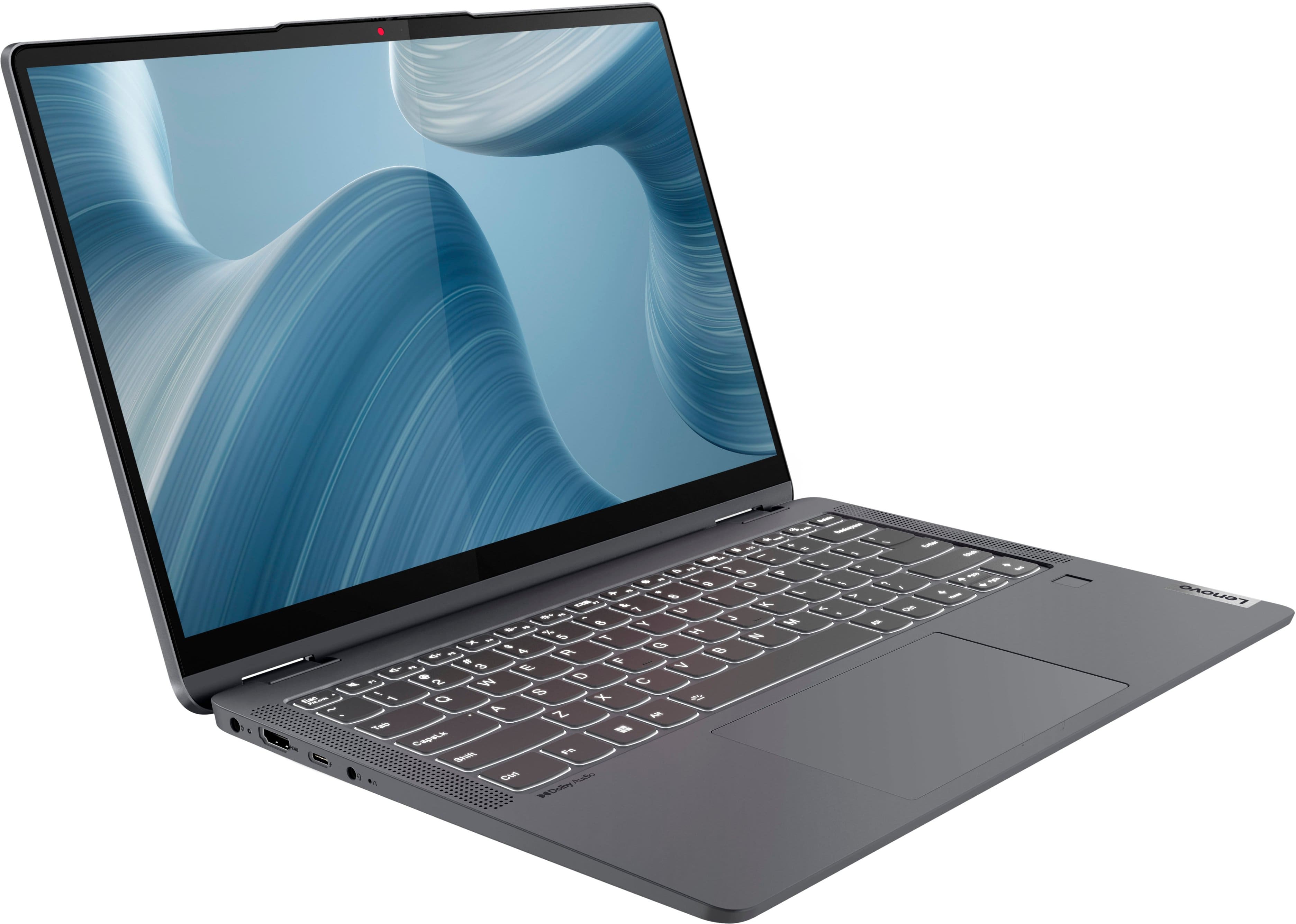 Alt View 11. Lenovo - Flex 5i 14" FHD Touchscreen 2-in-1 Laptop - Intel Core i3-1215U with 8GB Memory - Intel UHD Graphics - 256GB SSD - Storm Grey.