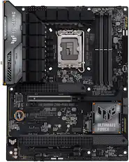 Front. ASUS - TUF GAMING Z790-PLUS WIFI (Socket LGA 1700) Intel Z790 ATX DDR5 Wi-Fi 6E Motherboard - Black.