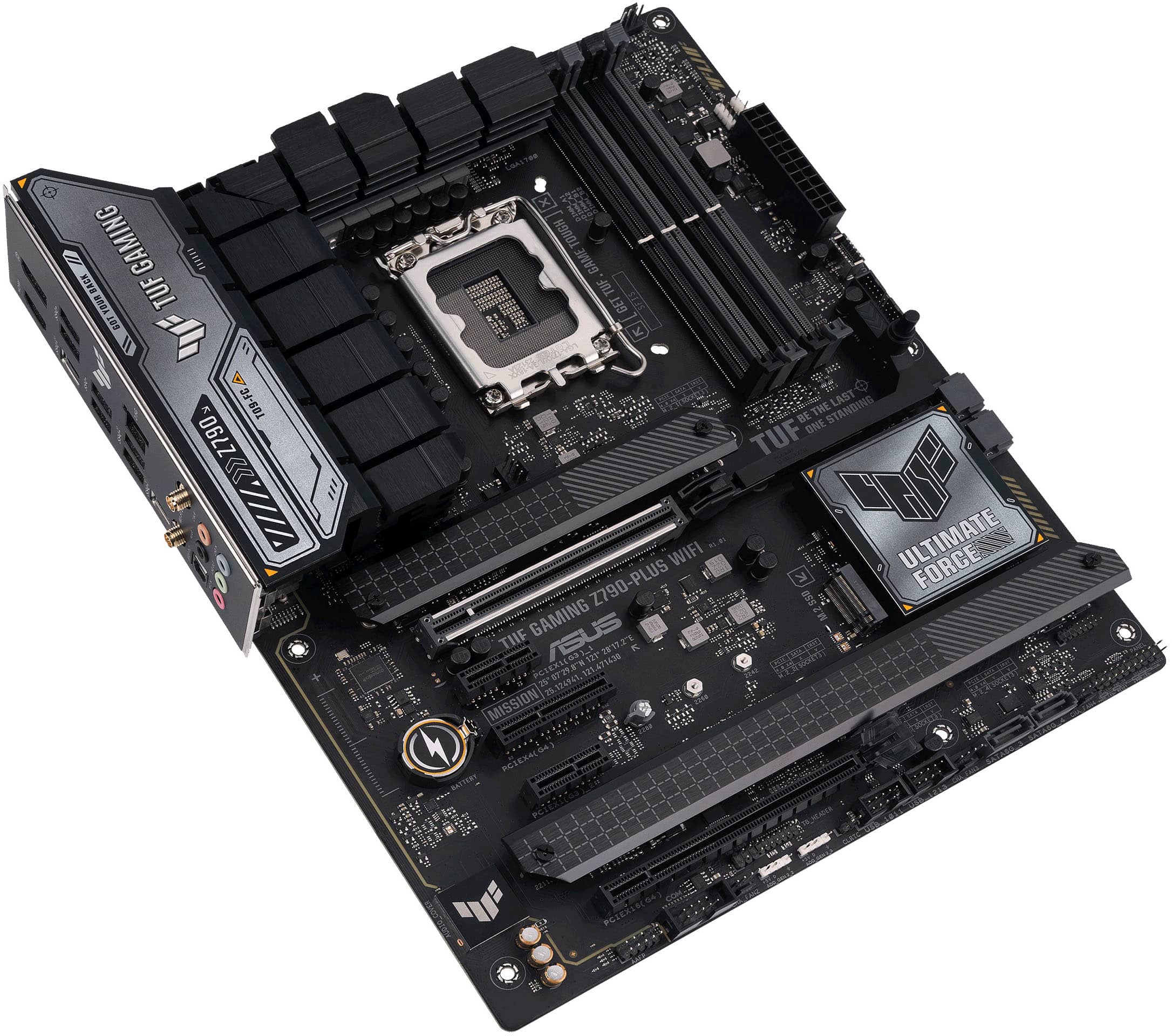 Alt View 1. ASUS - TUF GAMING Z790-PLUS WIFI (Socket LGA 1700) Intel Z790 ATX DDR5 Wi-Fi 6E Motherboard - Black.