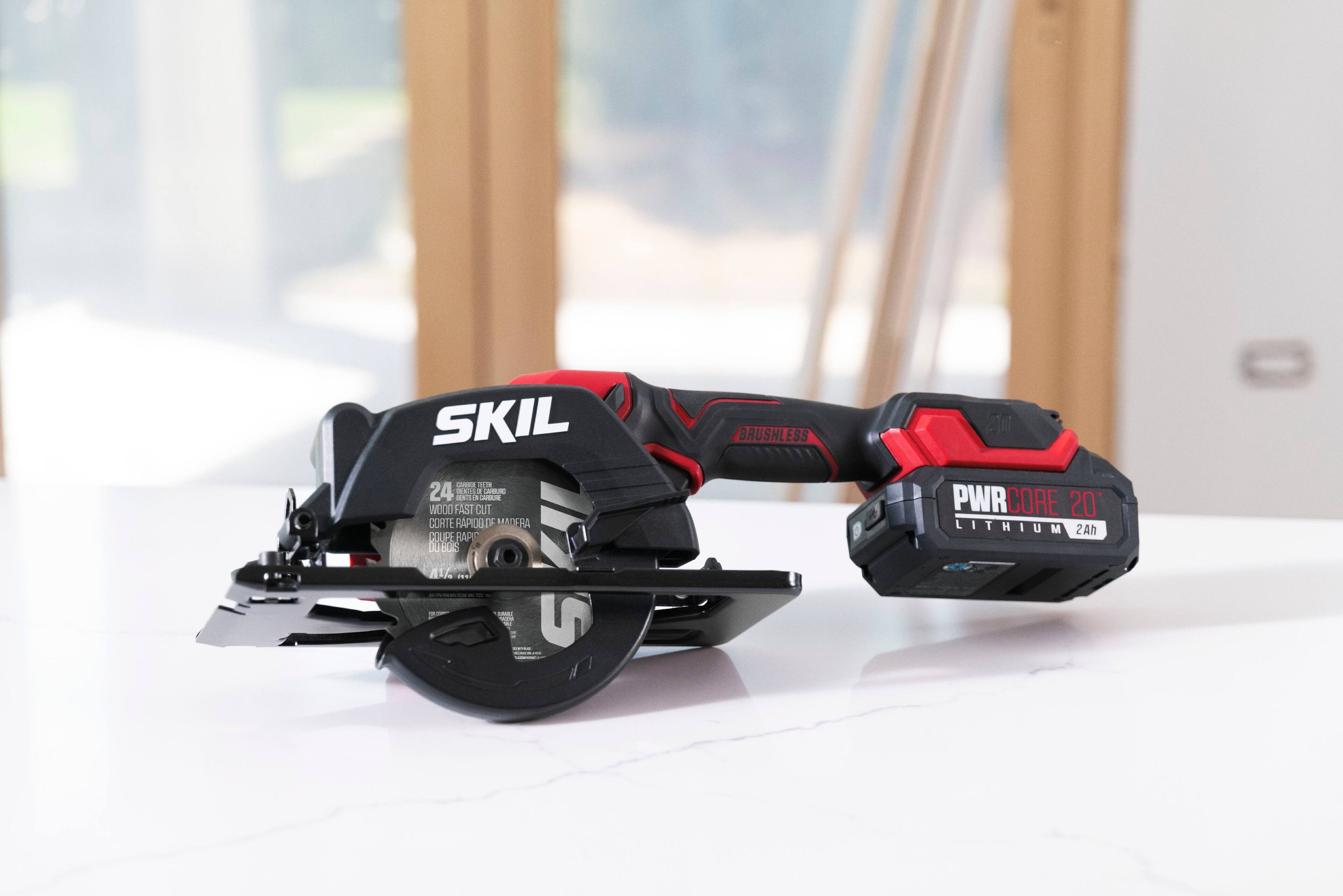 Alt View 13. Skil - SKIL PWR CORE 20 Brushless 4-1/2 IN Comp Circ Saw Kit - Black/Red.