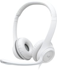 Logitech - H390 Wired USB On-Ear Stereo Headphones - Off-White - Front_Zoom