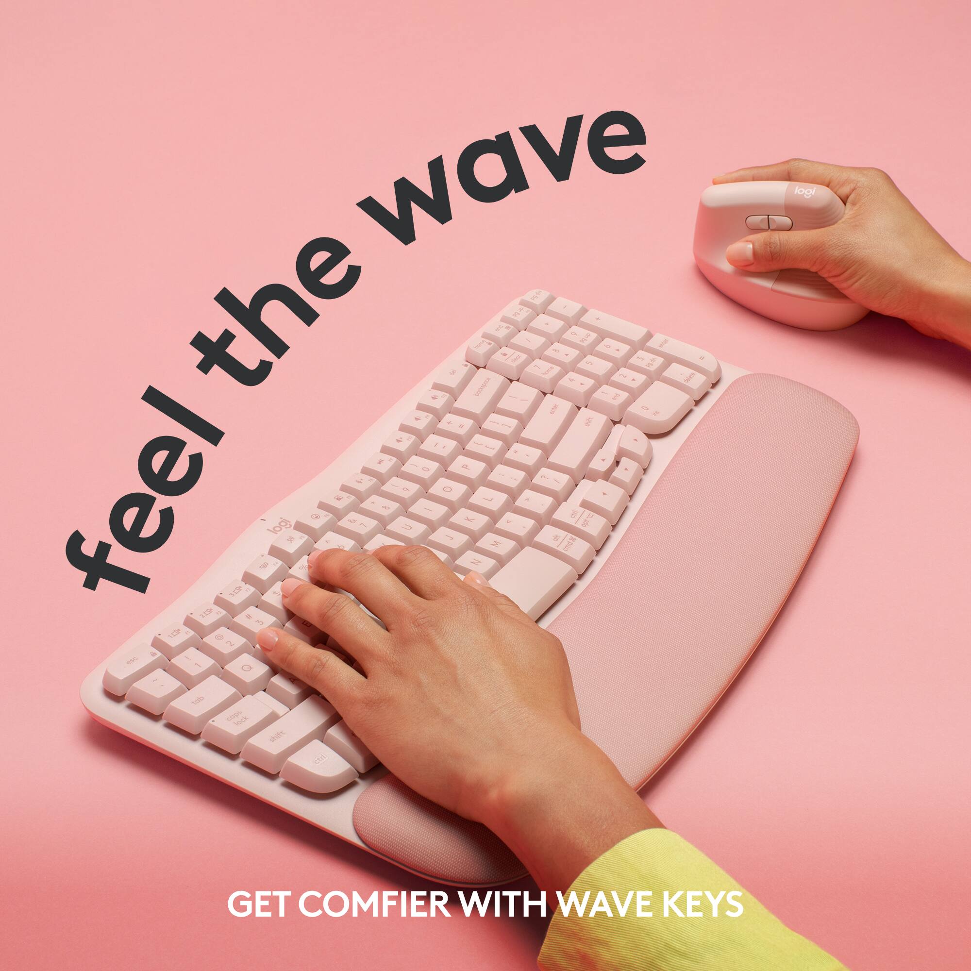 "Feel the wave" is the text on the image.