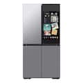 Samsung - 36 in. Wide Bespoke 29 Cu. Ft. 4-Door Flex French Door Smart Refrigerator with AI Family Hub+ - Stainless Steel
