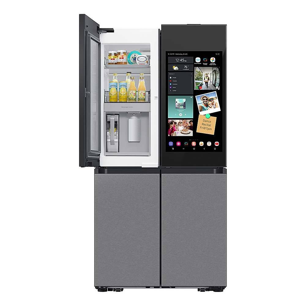 Alt View 11. Samsung - Bespoke 29 Cu. Ft. 4-Door Flex French Door Smart Refrigerator with AI Family Hub+ and AI Vision Inside - Stainless Steel.