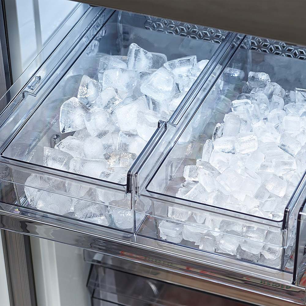 Alt View 23. Samsung - Bespoke 23 Cu. Ft. 4-Door Flex French Door Counter Depth Refrigerator with AI Family Hub+ and AI Vision Inside - White Glass.