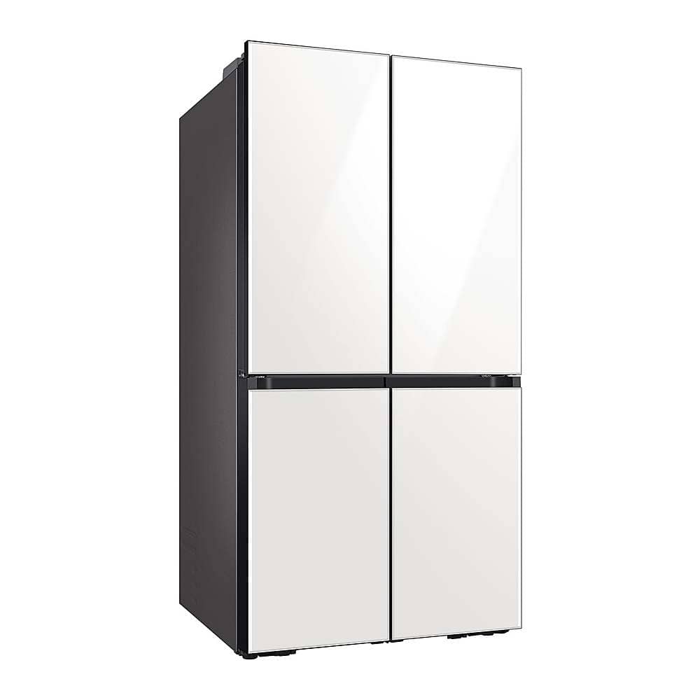 Alt View 15. Samsung - Bespoke 23 Cu. Ft. 4-Door Flex French Door Counter Depth Refrigerator with Beverage Center - White Glass.