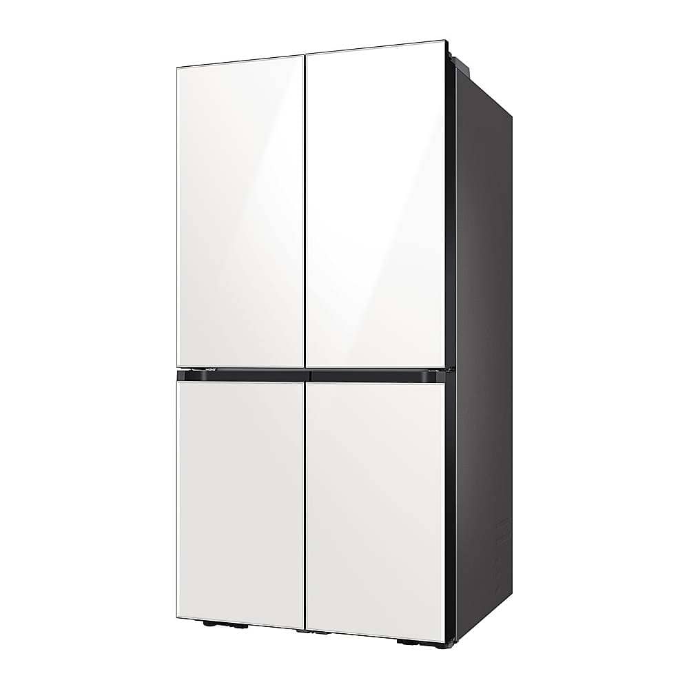 Alt View 16. Samsung - Bespoke 23 Cu. Ft. 4-Door Flex French Door Counter Depth Refrigerator with Beverage Center - White Glass.