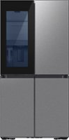 Samsung - Bespoke 29 Cu. Ft. 4-Door Flex French Door Refrigerator with Beverage Zone and Auto Open Door - Stainless Steel - Front_Zoom
