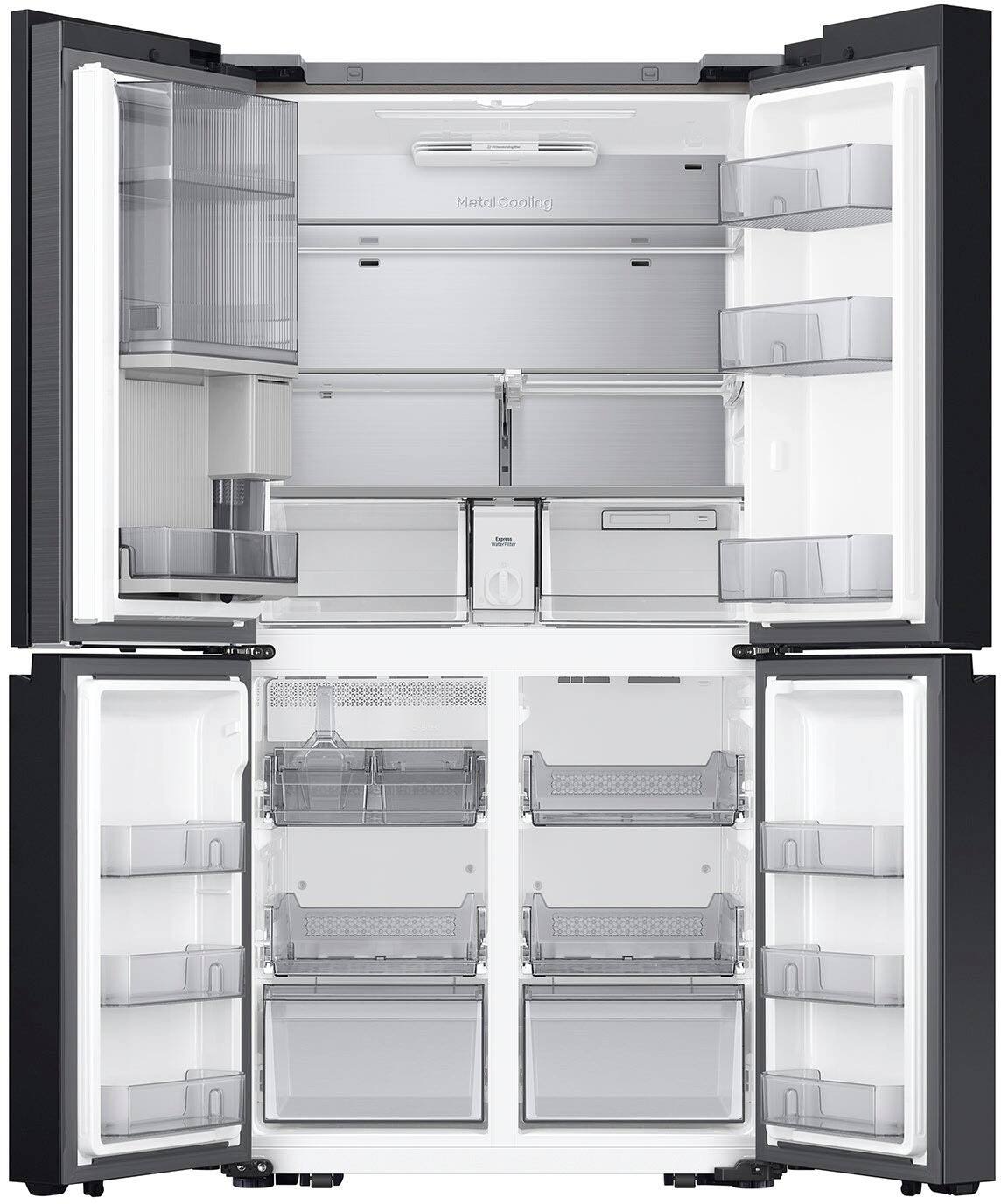 Alt View 17. Samsung - Bespoke 29 Cu. Ft. 4-Door Flex French Door Refrigerator with Beverage Zone and Auto Open Door - Stainless Steel.
