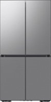 Samsung - Bespoke 29 Cu. Ft. 4-Door Flex French Door Refrigerator with Beverage Center - Stainless Steel - Front_Zoom