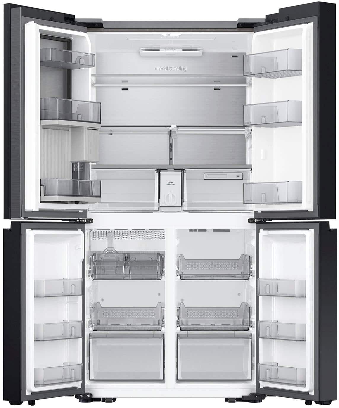 Alt View 17. Samsung - Bespoke 29 Cu. Ft. 4-Door Flex French Door Refrigerator with Beverage Center - Stainless Steel.
