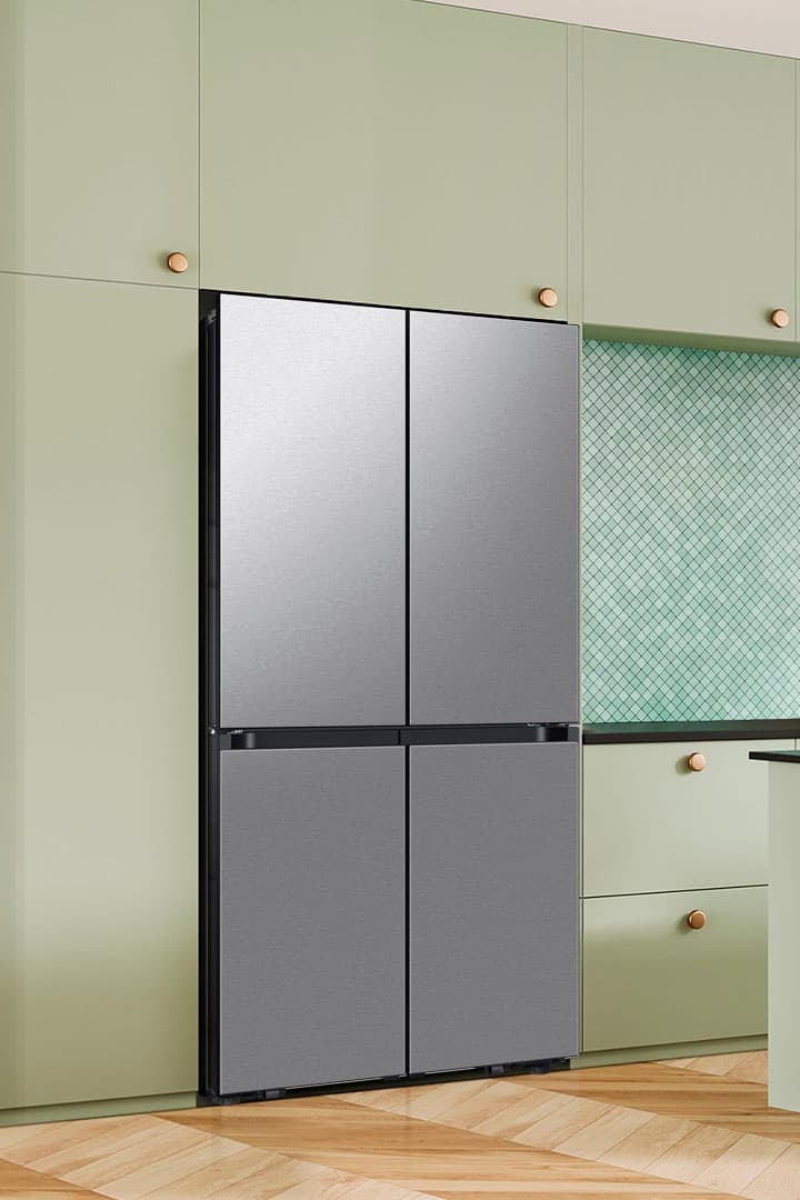 Alt View 28. Samsung - Bespoke 29 Cu. Ft. 4-Door Flex French Door Refrigerator with Beverage Center - Stainless Steel.