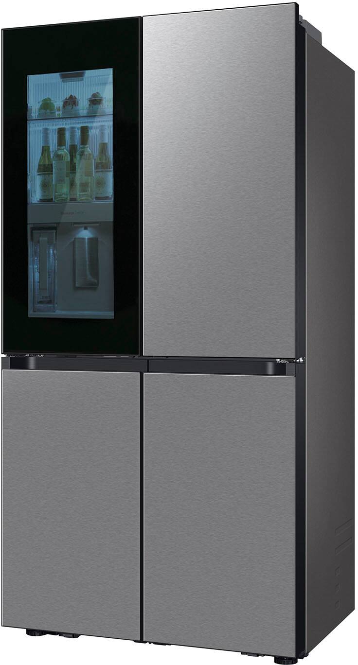 Alt View 19. Samsung - Bespoke 23 Cu. Ft. 4-Door Flex French Door Counter Depth Refrigerator with Beverage Zone and Auto Open Door - Stainless Steel.