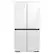 Front. Samsung - Bespoke 29 Cu. Ft. 4-Door Flex French Door Refrigerator with Beverage Center - White Glass.