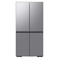 Samsung - Bespoke 23 Cu. Ft. 4-Door Flex French Door Counter Depth Refrigerator with Beverage Center - Stainless Steel - Front_Zoom