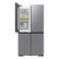 Alt View 11. Samsung - Bespoke 23 Cu. Ft. 4-Door Flex French Door Counter Depth Refrigerator with Beverage Center - Stainless Steel.