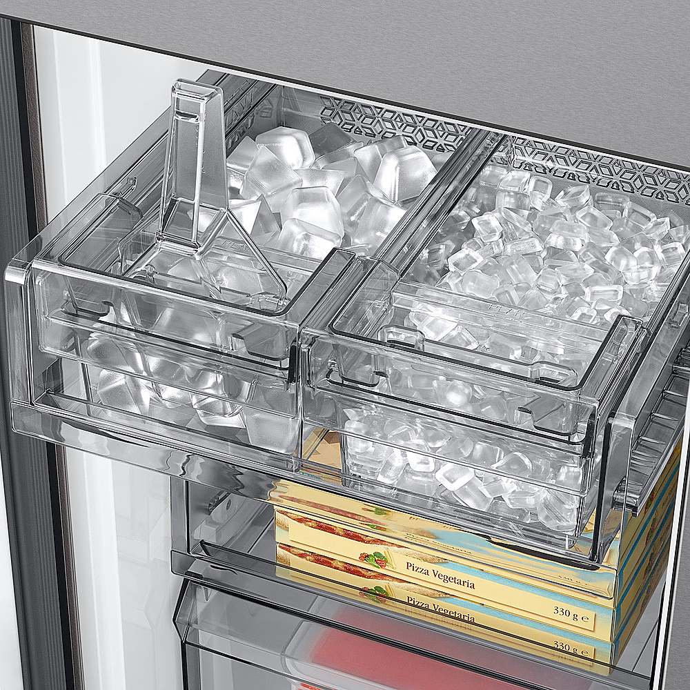 Alt View 18. Samsung - Bespoke 23 Cu. Ft. 4-Door Flex French Door Counter Depth Refrigerator with Beverage Center - Stainless Steel.