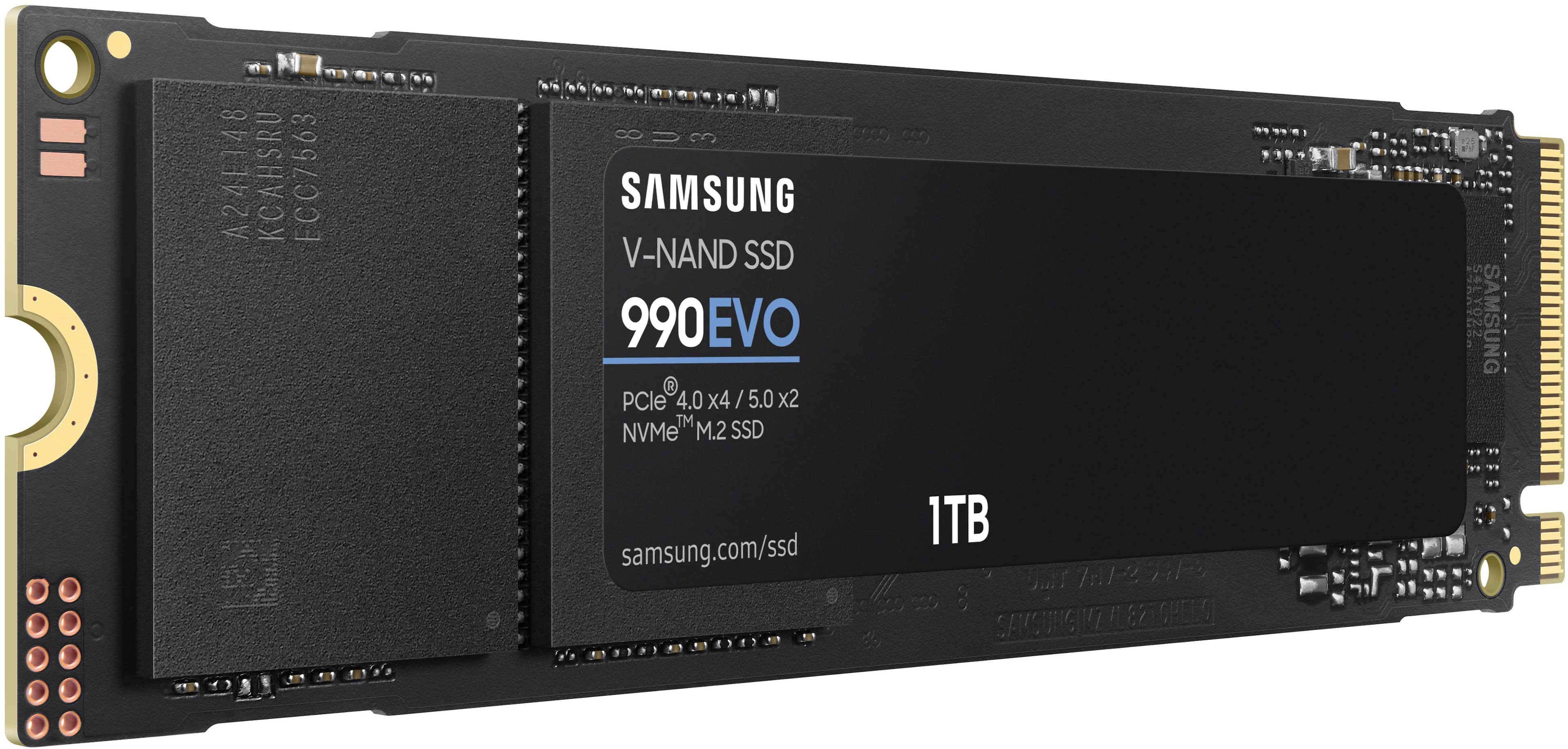 Alt View 13. Samsung - 990 EVO SSD 1TB Internal SSD PCIe Gen 4x4 | Gen 5x2 M.2 2280, Speeds Up to 5,000MB/s - Black.