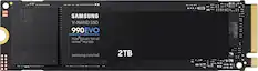 Front. Samsung - 990 EVO SSD 2TB Internal SSD PCIe Gen 4x4 | Gen 5x2 M.2 2280, Speeds Up to 5,000MB/s - Black.